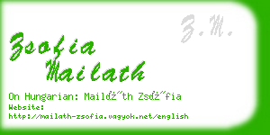 zsofia mailath business card